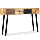 Console Table 120x30x76 cm Solid Reclaimed Teak - Rear View