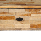 Console Table 120x30x76 cm Solid Reclaimed Teak - Close-Up Angle
