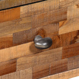 Side Cabinet with 6 Drawers 70x30x76 cm Solid Reclaimed Teak - Rear View