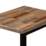 3 Piece Nesting Coffee Table Set Solid Reclaimed Teak - Close-Up Angle