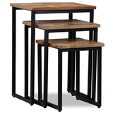 3 Piece Nesting Coffee Table Set Solid Reclaimed Teak - Extra Image