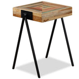 Side Table Solid Reclaimed Teak - Low Angle