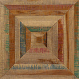 Side Table Solid Reclaimed Teak - Rear View