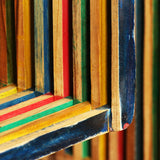 Wall Shelf Set 3 pcs Multicolour Solid Reclaimed Teak - 45-Degree Angle