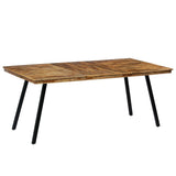 Dining Table Reclaimed Teak and Steel 180x90x76 cm - Extra Image