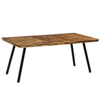 Dining Table Reclaimed Teak and Steel 180x90x76 cm