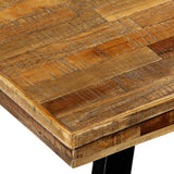 Dining Table Reclaimed Teak and Steel 180x90x76 cm - 45-Degree Angle