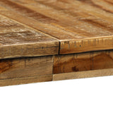 Dining Table Reclaimed Teak and Steel 180x90x76 cm - Rear View