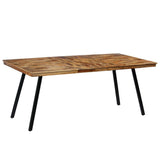 Dining Table Reclaimed Teak and Steel 180x90x76 cm - Extra Image