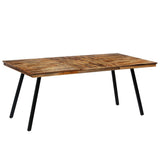 Dining Table Reclaimed Teak and Steel 180x90x76 cm - Extra Image