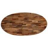Coffee Table Solid Reclaimed Teak Oval 120x60x30 cm - 45-Degree Angle