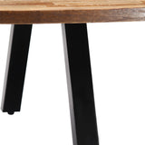 Coffee Table Solid Reclaimed Teak Oval 120x60x30 cm - Low Angle