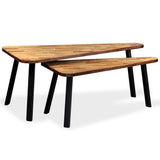 Coffee Table Set 2 Pieces Reclaimed Teak
