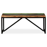 Bench Solid Reclaimed Wood 110x35x45 cm - Front View