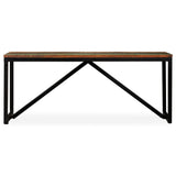 Bench Solid Reclaimed Wood 110x35x45 cm - Side View