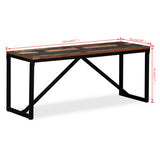 Bench Solid Reclaimed Wood 110x35x45 cm