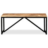 Bench Solid Mango Wood 110x35x45 cm - Front View