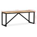 Bench Solid Mango Wood 110x35x45 cm - Extra Image