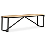 Bench Solid Mango Wood 160x35x45 cm - Side View