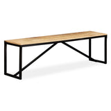 Bench Solid Mango Wood 160x35x45 cm - Close-Up Angle