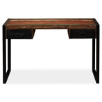 Desk with 2 Drawers Solid Reclaimed Wood 120x50x76 cm