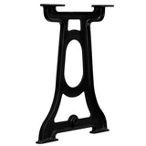 Dining Table Legs 2 pcs Y-Frame Cast Iron - Front View