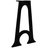 Dining Table Legs 2 pcs with Arched Base A-Frame Cast Iron - Top-Down View