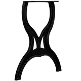 Dining Table Legs 2 pcs X-Frame Cast Iron - Front View