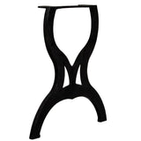 Dining Table Legs 2 pcs X-Frame Cast Iron - Side View