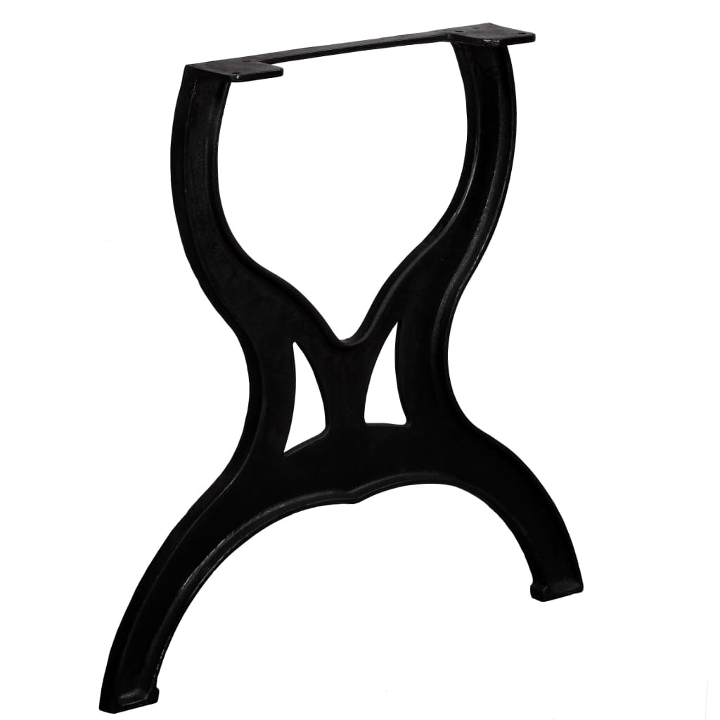 Dining Table Legs 2 pcs X-Frame Cast Iron
