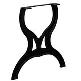 Dining Table Legs 2 pcs X-Frame Cast Iron - Top-Down View
