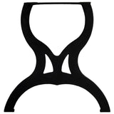 Dining Table Legs 2 pcs X-Frame Cast Iron - Rear View
