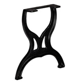 Bench Legs 2 pcs X-Frame Cast Iron - Front View