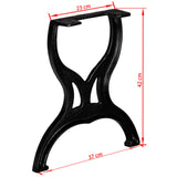 Bench Legs 2 pcs X-Frame Cast Iron - Extra Image
