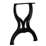 Bench Legs 2 pcs X-Frame Cast Iron - Side View