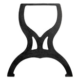 Bench Legs 2 pcs X-Frame Cast Iron - Rear View
