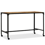 Dining Table Solid Mango Wood And Steel 120x60x76 Cm