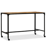 Dining Table Solid Mango Wood And Steel 120x60x76 Cm - Extra Image