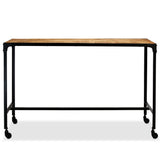 Dining Table Solid Mango Wood And Steel 120x60x76 Cm