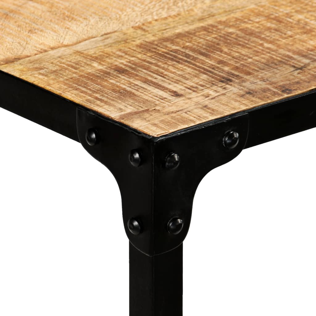 Dining Table Solid Mango Wood And Steel 120x60x76 Cm