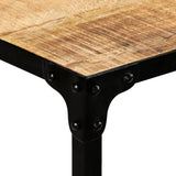 Dining Table Solid Mango Wood And Steel 120x60x76 Cm - Top-Down View