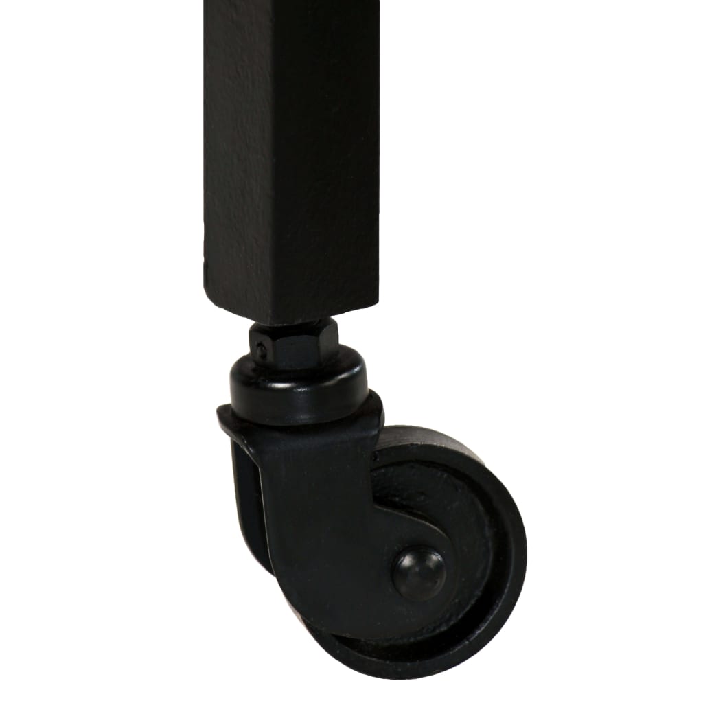 Dining Table Solid Mango Wood And Steel 120x60x76 Cm