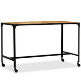 Dining Table Solid Mango Wood And Steel 120x60x76 Cm