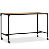 Dining Table Solid Mango Wood And Steel 120x60x76 Cm