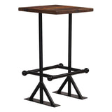 Bar Table Solid Reclaimed Wood Dark Brown 60x60x107 cm