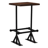 Bar Table Solid Reclaimed Wood Dark Brown 60x60x107 cm