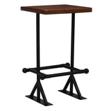 Bar Table Solid Reclaimed Wood Dark Brown 60x60x107 cm - Extra Image