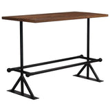 Bar Table Solid Reclaimed Wood Dark Brown 150x70x107 cm