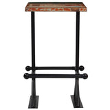 Bar Table Solid Reclaimed Wood Multicolour 60x60x107 cm - Front View
