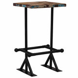 Bar Table Solid Reclaimed Wood Multicolour 60x60x107 cm - Low Angle